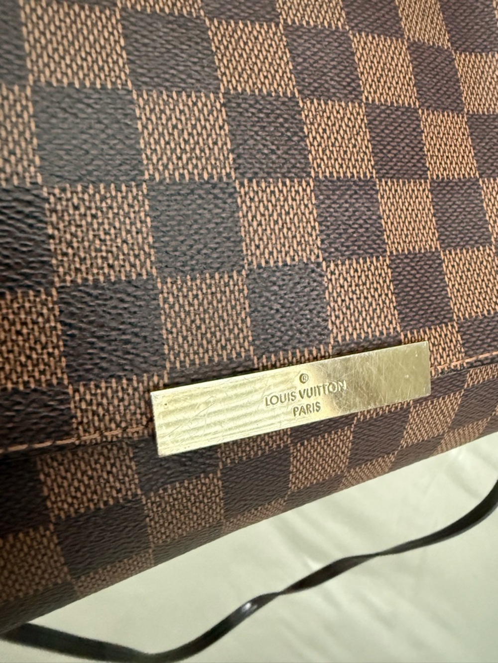 Designer-Style Brown Check Crossbody Bag - Picture 6 of 11